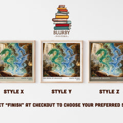 The Book of Dragons literary print in frame leaning in hallway – childrens wall art