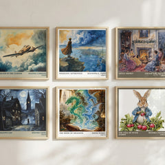 The Book of Dragons literary art print colour and style options – Edith Nesbit book art