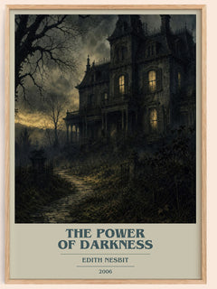 The Power of Darkness book cover book poster by Edith Nesbit – framed literary art print