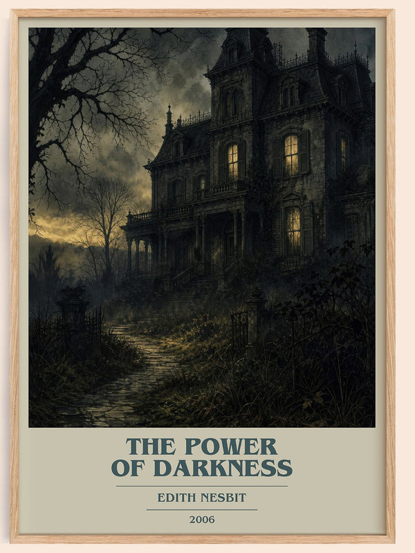 The Power of Darkness book cover book poster by Edith Nesbit – framed literary art print