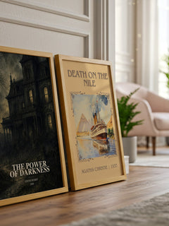 The Power of Darkness watercolour print framed by window – literary home decor