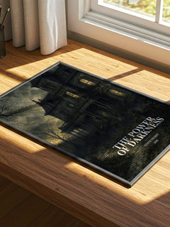 The Power of Darkness watercolour book poster framed on wall – gothic wall art