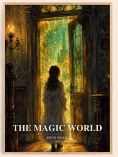 The Magic World watercolour book poster by Edith Nesbit – framed literary art print
