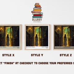 The Magic World literary print in frame leaning in hallway – childrens wall art