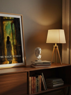 The Magic World watercolour print on bookshelf – Edith Nesbit fan gift