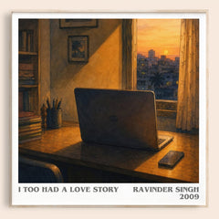 I Too Had a Love Story literary book poster by Ravinder Singh – framed literary art print