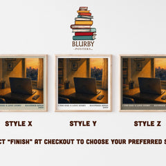 I Too Had a Love Story literary print in frame leaning in hallway – memoir wall art