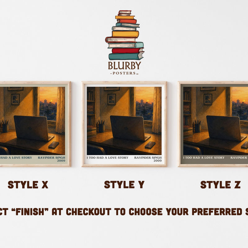 I Too Had a Love Story literary print in frame leaning in hallway – memoir wall art