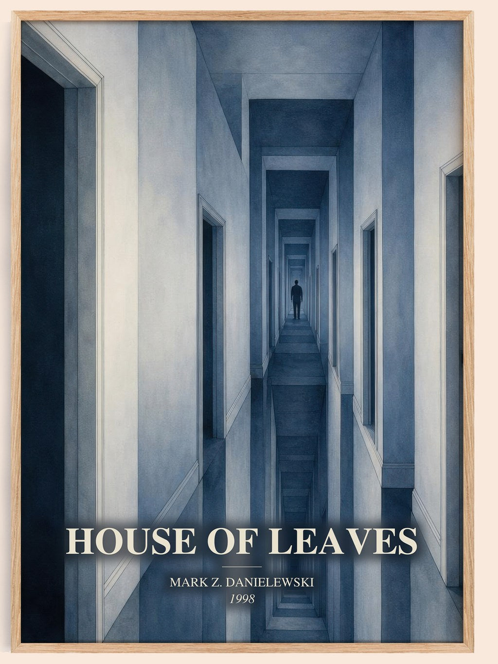 House of Leaves watercolour book poster by Mark Z. Danielewski – framed literary art print