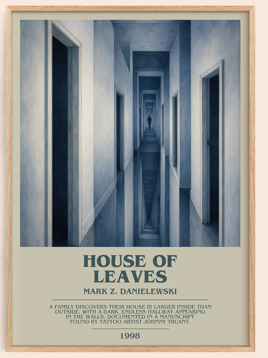 House of Leaves bookish book poster by Mark Z. Danielewski – framed literary art print