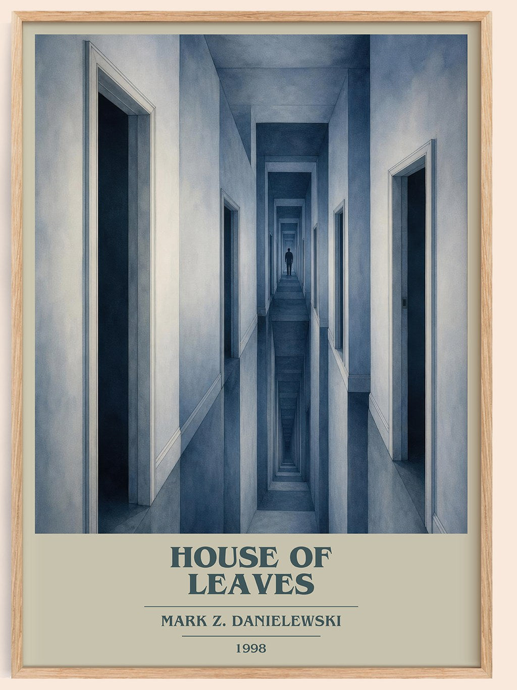 House of Leaves book cover book poster by Mark Z. Danielewski – framed literary art print