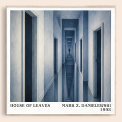 House of Leaves literary book poster by Mark Z. Danielewski – framed literary art print