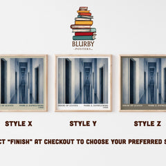 House of Leaves literary print in frame leaning in hallway – horror wall art