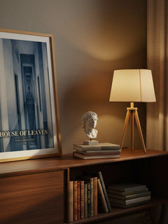 House of Leaves watercolour print on bookshelf – Mark Z. Danielewski fan gift