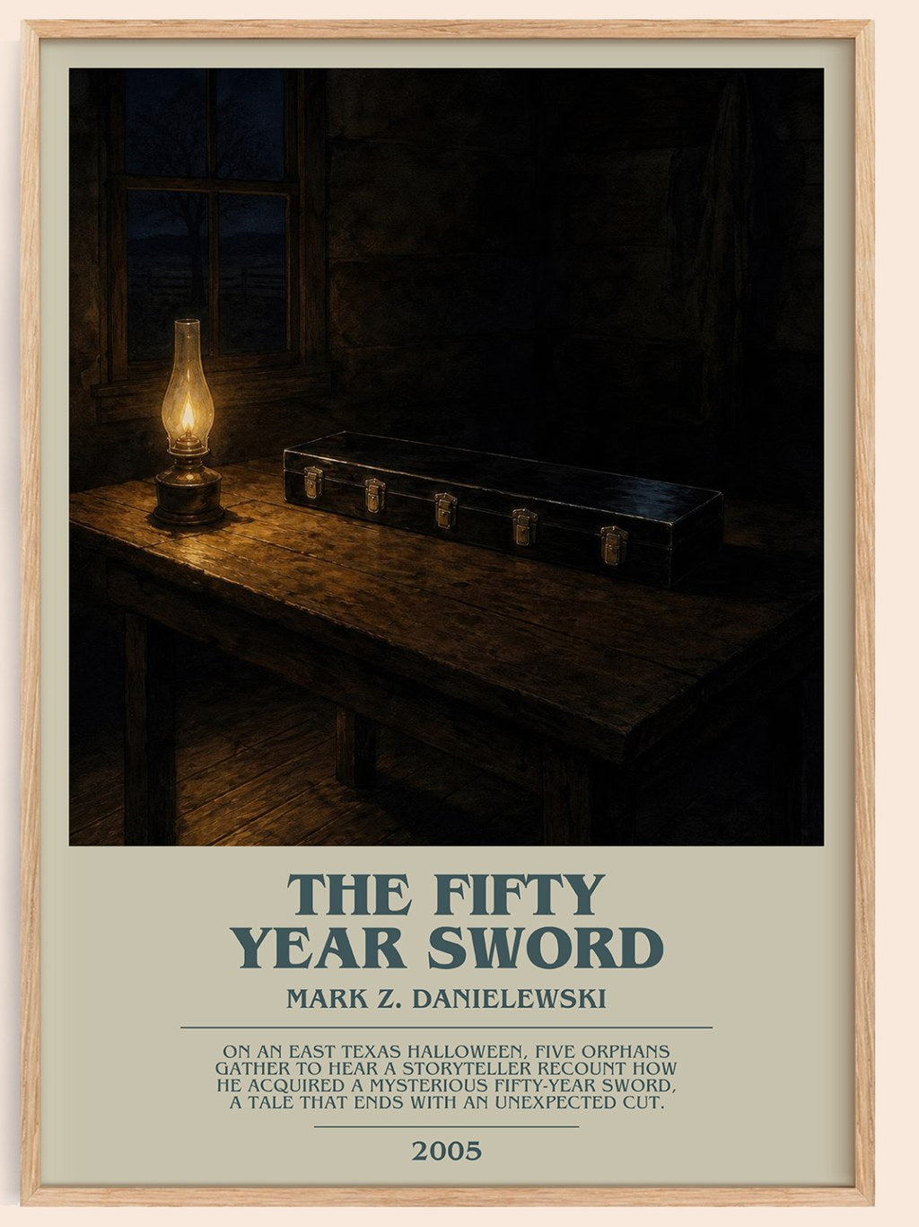 The fifty year sword bookish book poster by Mark Z. Danielewski – framed literary art print