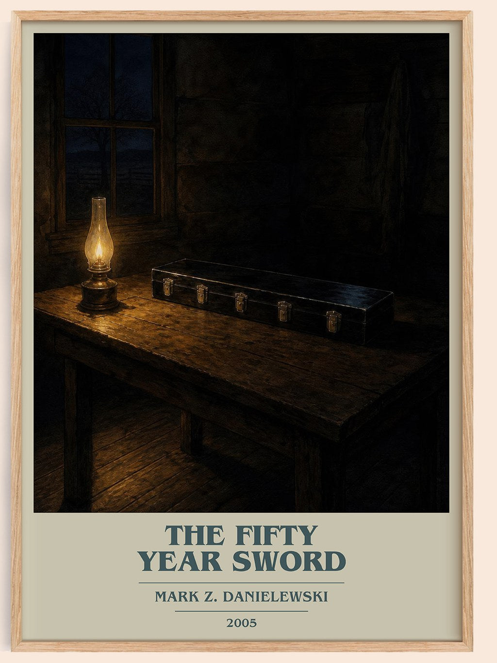 The fifty year sword book cover book poster by Mark Z. Danielewski – framed literary art print