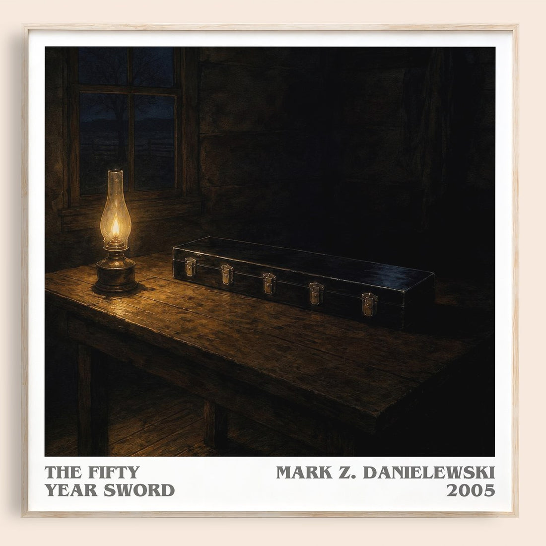The fifty year sword literary book poster by Mark Z. Danielewski – framed literary art print