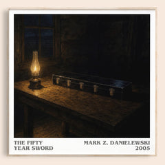 The fifty year sword literary book poster by Mark Z. Danielewski – framed literary art print