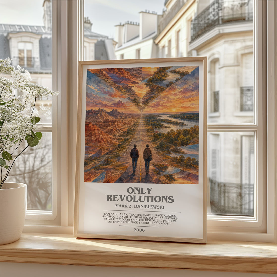 Only Revolutions bookish poster colour and style options – Mark Z. Danielewski book art