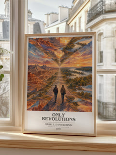Only Revolutions book cover poster colour and style options – Mark Z. Danielewski book art