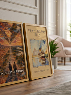 Only Revolutions watercolour print framed by window – literary home decor