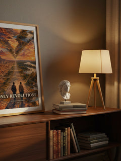 Only Revolutions watercolour print on bookshelf – Mark Z. Danielewski fan gift