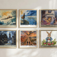 Only Revolutions Literary Art Print by Mark Z. Danielewski – square print in a six-frame gallery wall