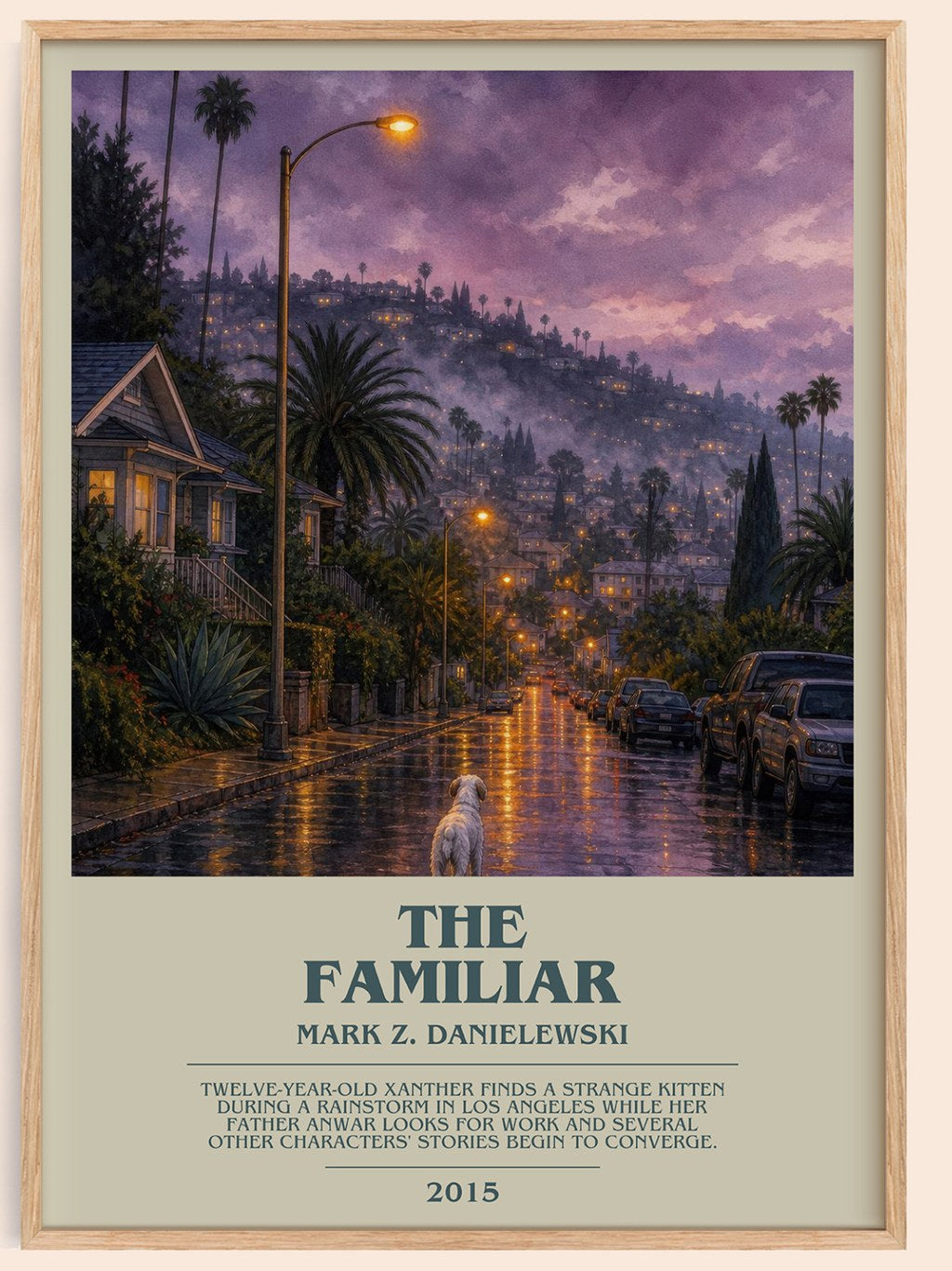 The familiar bookish book poster by Mark Z. Danielewski – framed literary art print