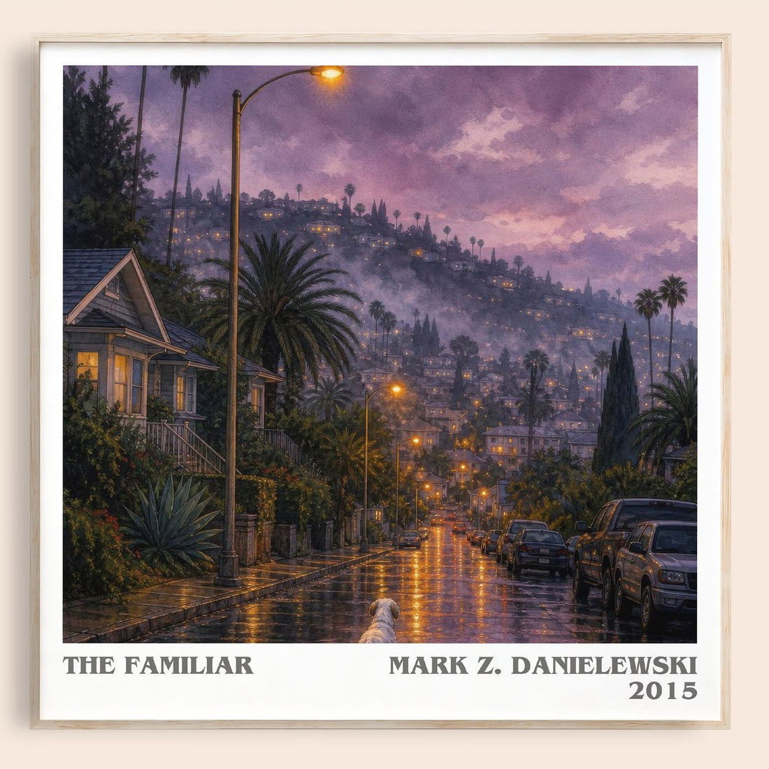 The familiar literary book poster by Mark Z. Danielewski – framed literary art print