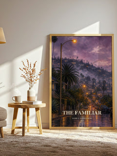 The familiar watercolour print in frame leaning in hallway – literary fiction wall art