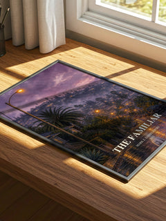The familiar watercolour book poster framed on wall – literary fiction wall art