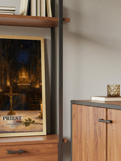 Priest book watercolour illustration paper finish options – matte satin gloss