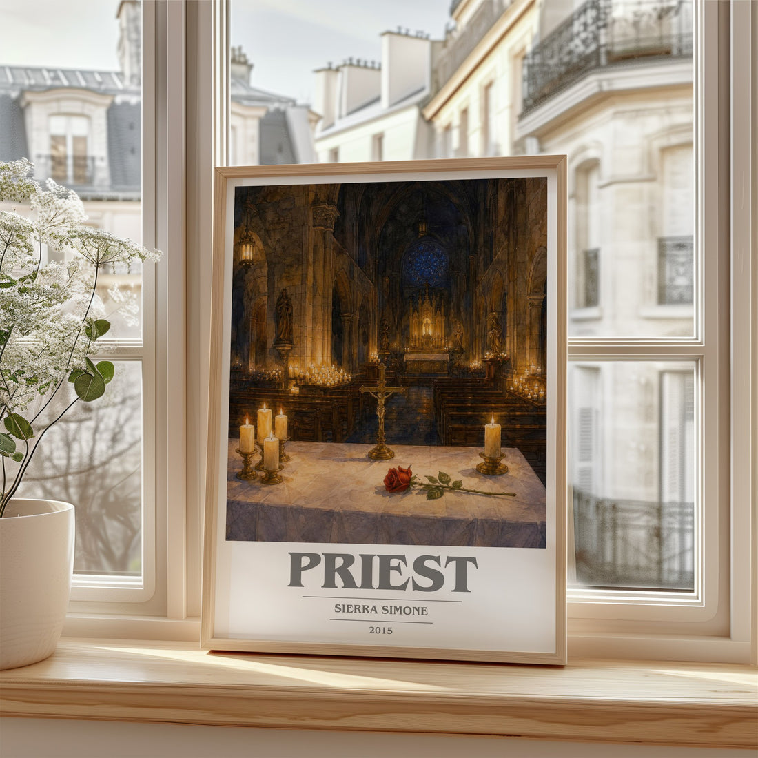 Priest book cover poster colour and style options – Sierra Simone book art