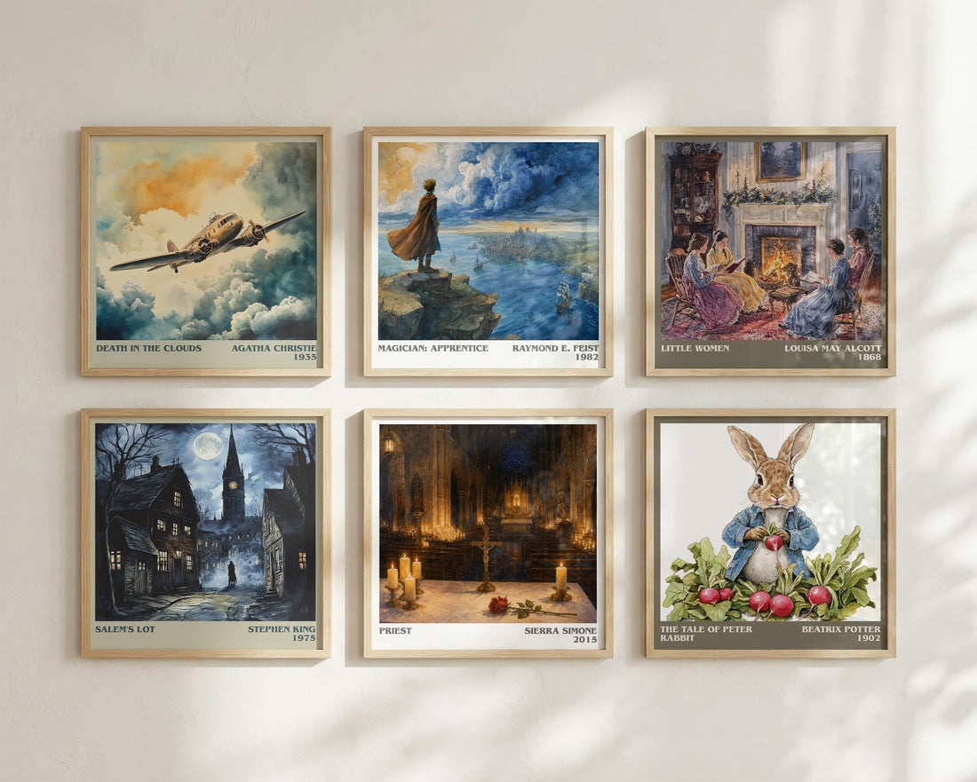 Priest Literary Art Print by Sierra Simone – square print in a six-frame gallery wall