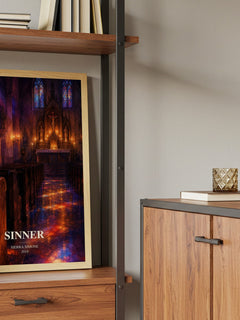 Sinner book watercolour illustration paper finish options – matte satin gloss