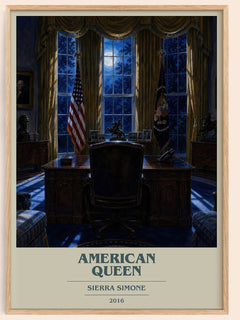 American Queen book cover book poster by Sierra Simone – framed literary art print