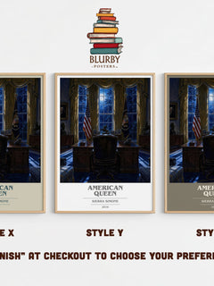 American Queen book cover print in frame leaning in hallway – romance wall art