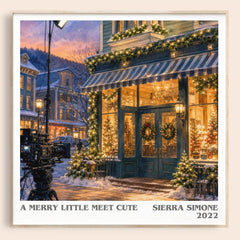 A Merry Little Meet Cute literary book poster by Sierra Simone – framed literary art print
