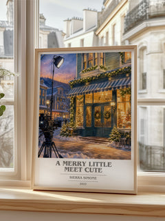 A Merry Little Meet Cute book cover poster colour and style options – Sierra Simone book art