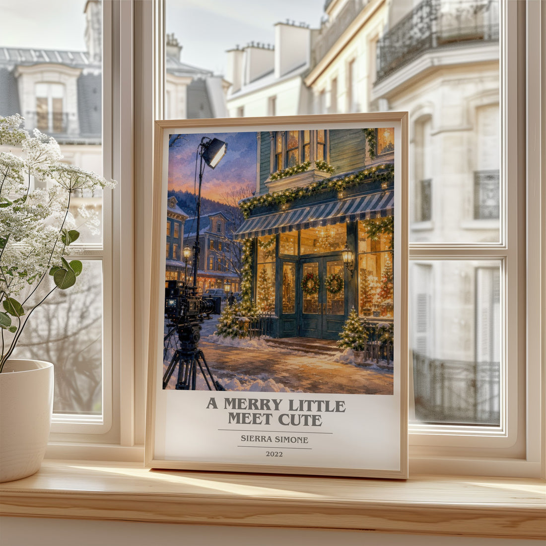 A Merry Little Meet Cute book cover poster colour and style options – Sierra Simone book art