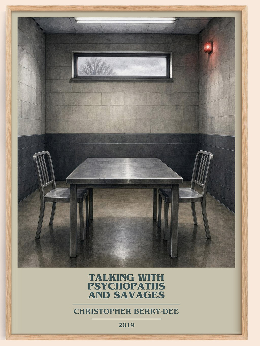 Talking With Psychopaths and Savages book cover book poster by Christopher Berry-Dee – framed literary art print