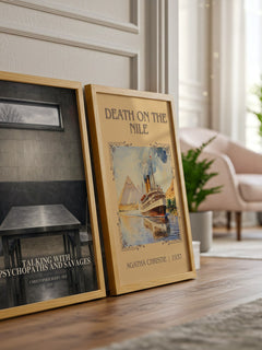 Talking With Psychopaths and Savages watercolour print framed by window – literary home decor