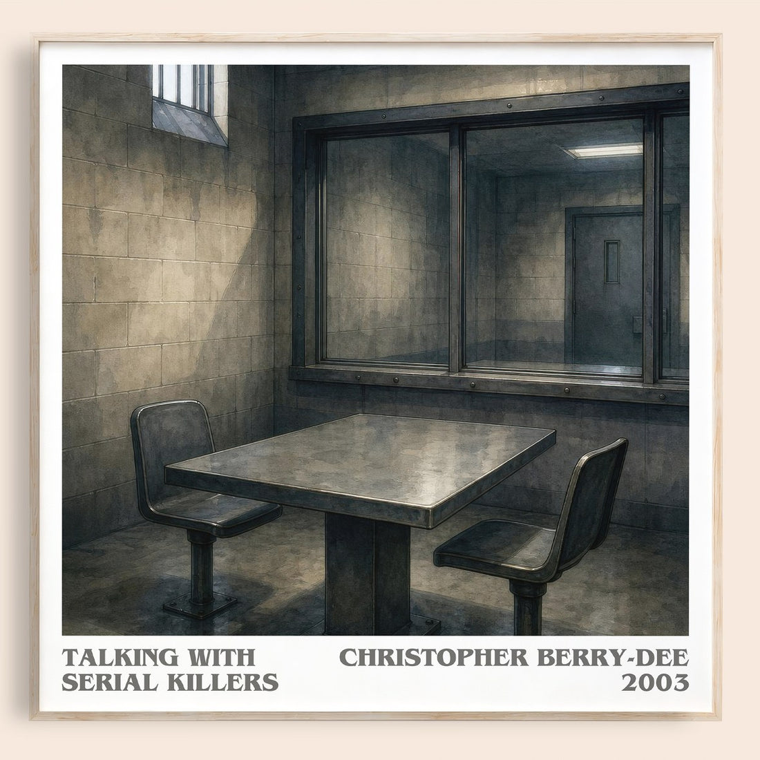 Talking with Serial Killers literary book poster by Christopher Berry-Dee – framed literary art print