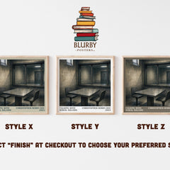 Talking with Serial Killers literary print in frame leaning in hallway – non fiction wall art
