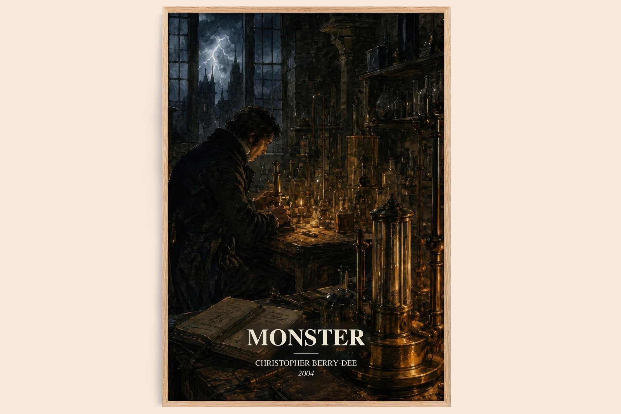 Monster Book Watercolour Illustration by Christopher Berry-Dee