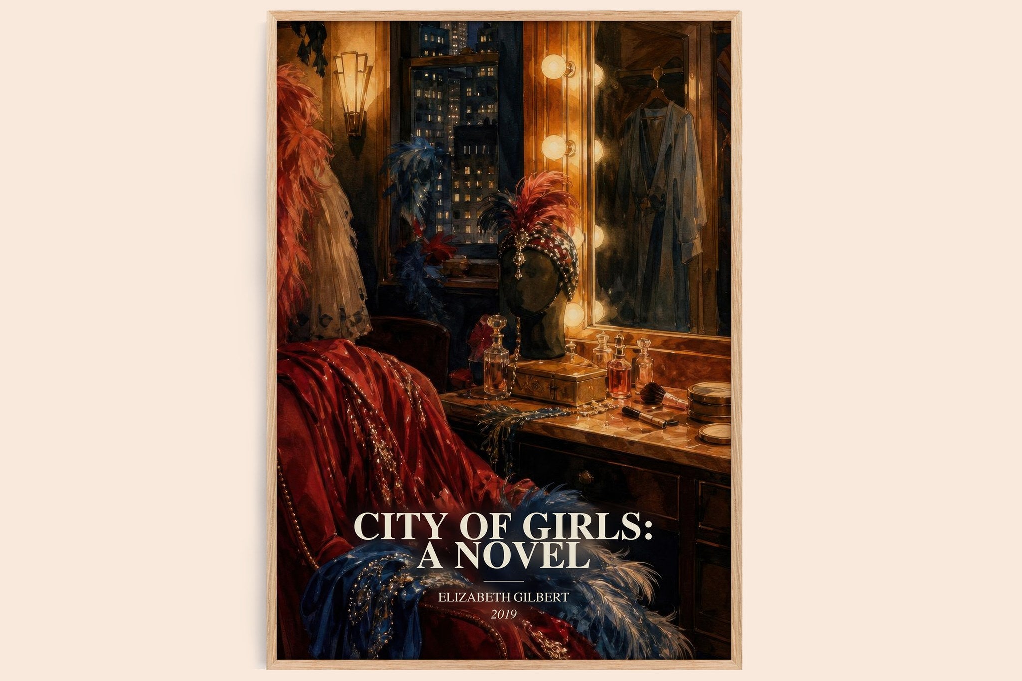 City of Girls: A Novel Book Watercolour Illustration by E. Gilbert