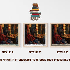 City of Girls: A Novel literary print in frame leaning in hallway – contemporary fiction wall art
