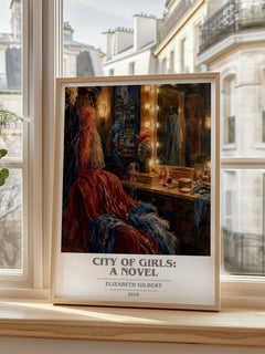 City of Girls: A Novel book cover poster colour and style options – Elizabeth Gilbert book art