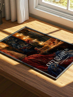 City of Girls: A Novel watercolour book poster framed on wall – contemporary fiction wall art