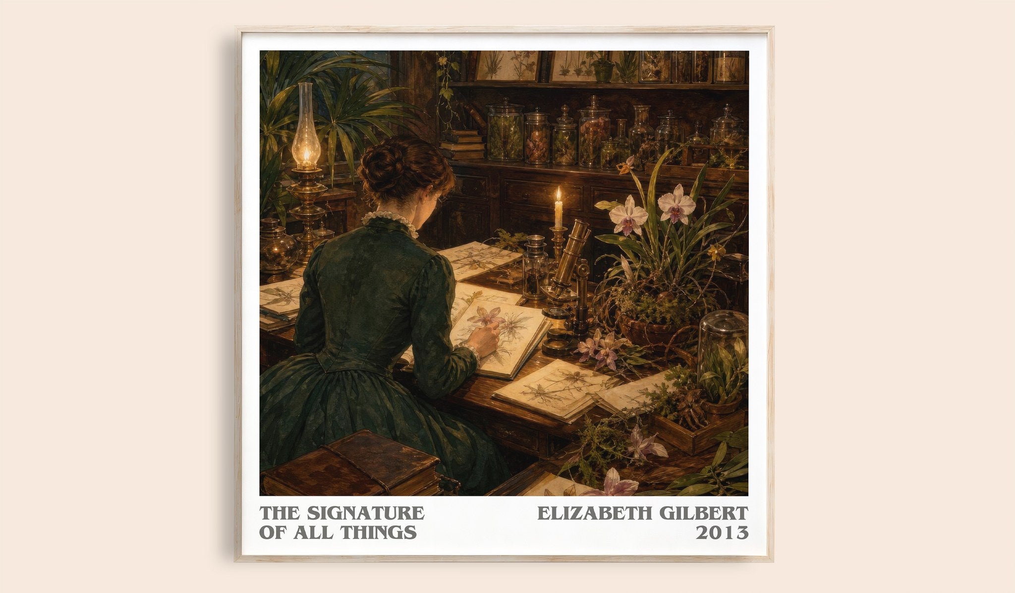 The signature of all things Literary Art Print by Elizabeth Gilbert